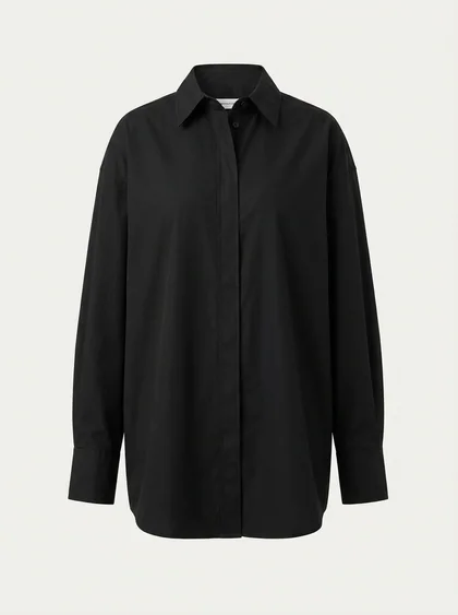 Oversized Poplin Shirt, black colorway
