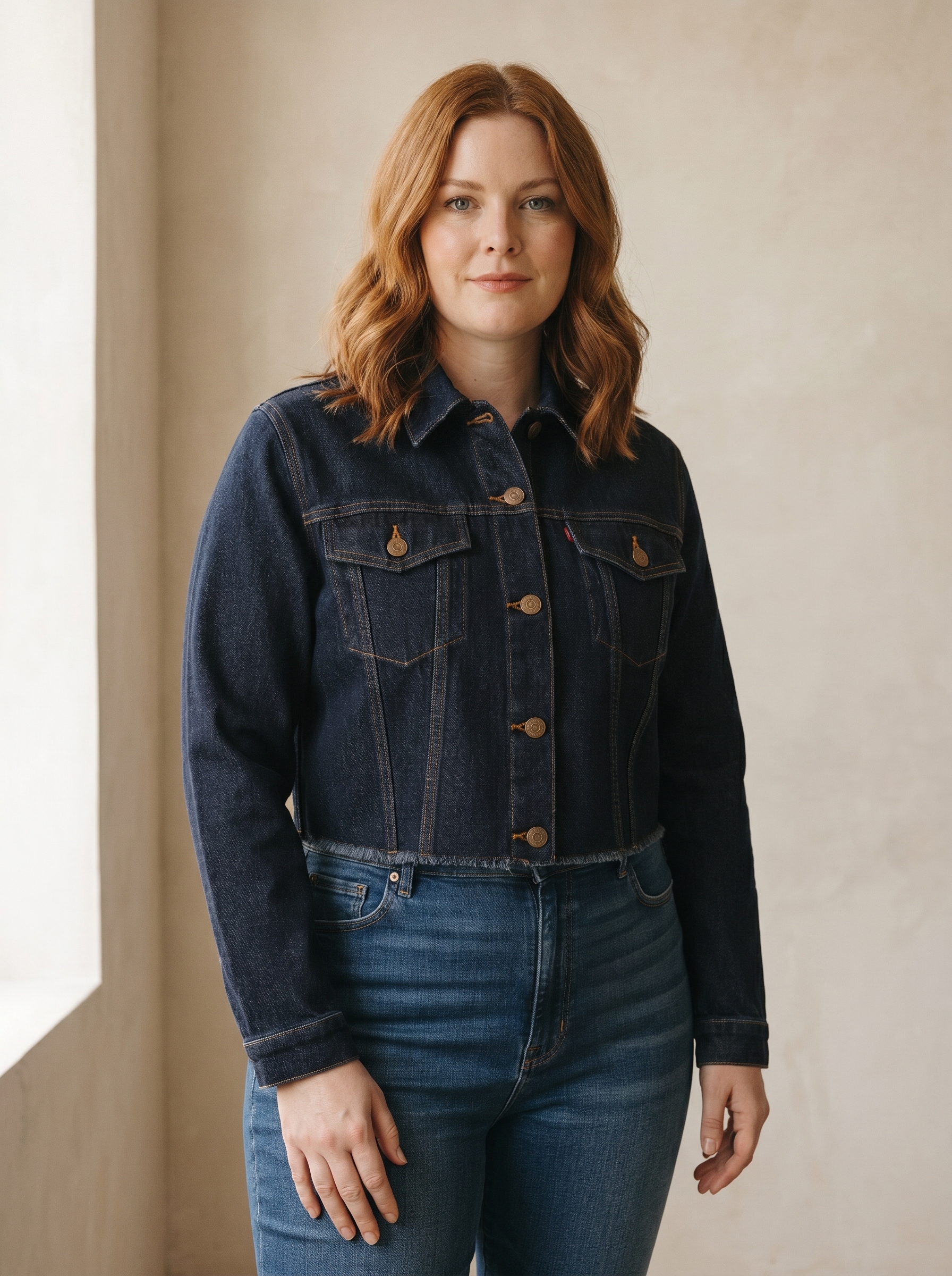 Cropped Denim Trucker